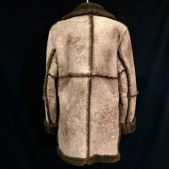 Vintage Sears The Leather Shop Shearling Coat - Picture 4 of 8